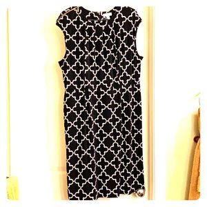 Charter Club black & white patterned dress.
